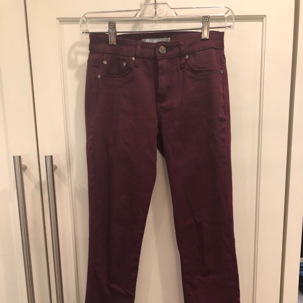 Tractr Women's Jeans Size 25 Cranberry